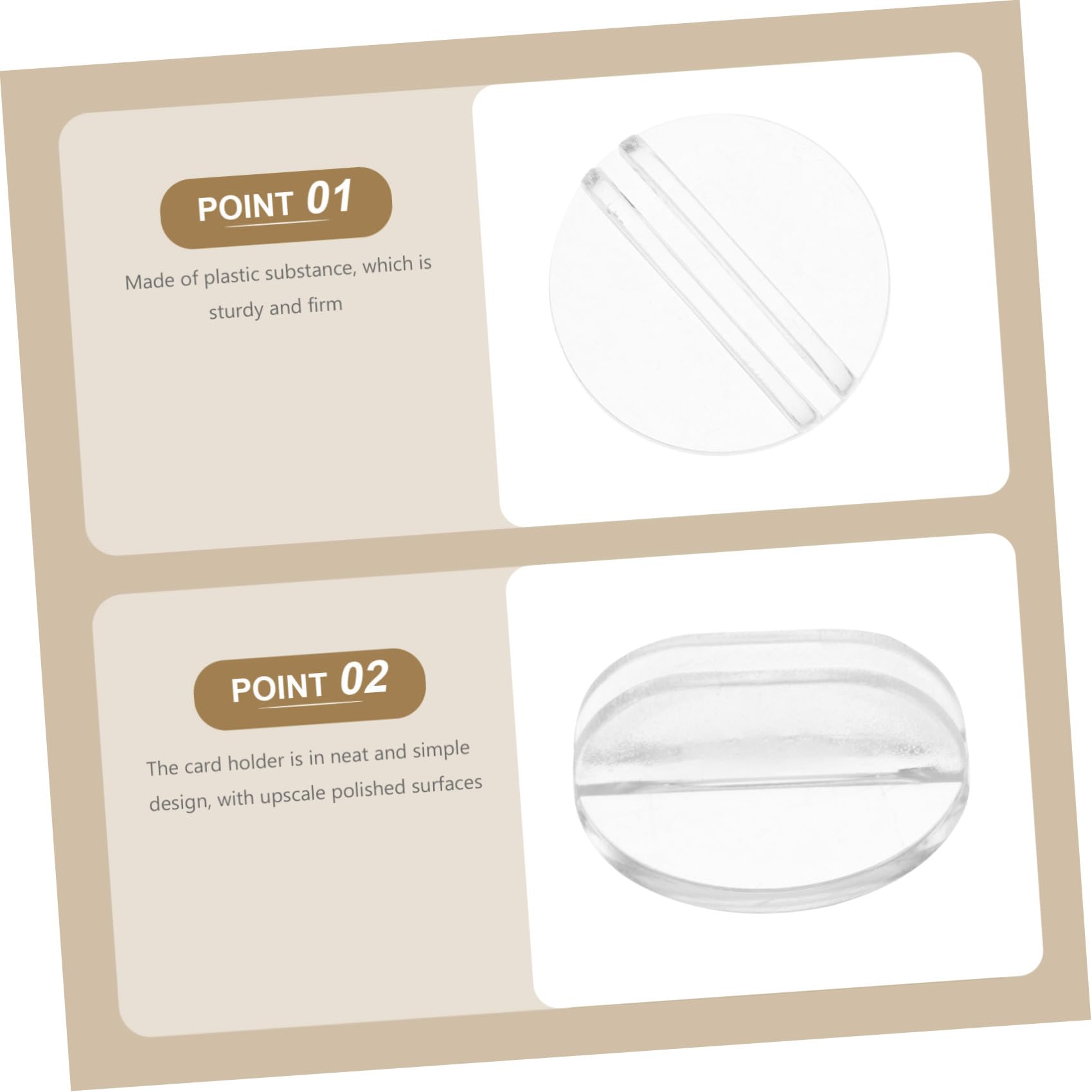 DOITOOL 5 Series Soporte De Tarjetas Transparentes De Organizador De Tarjetas De Visita Para Oficina Compacto Y Práctico Para Mostrar Y Menús 50 Piezas X 5