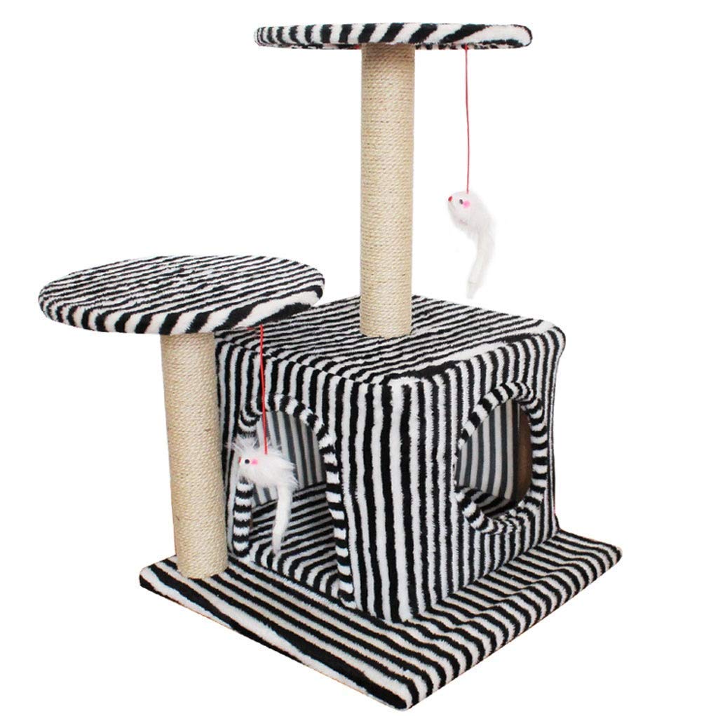 Arbre à chat de 64cm avec chat de grattage et jouet pour chaton moyen