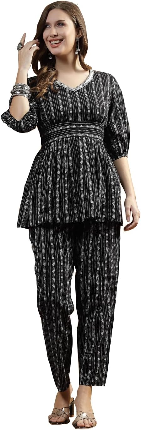 Stylum Women Woven Design Cotton Co-Ord Set