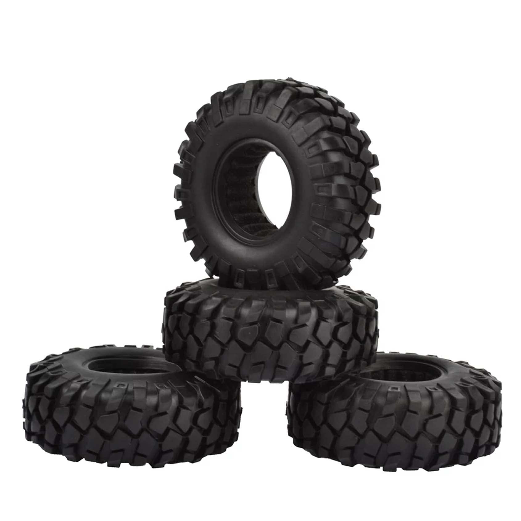 KEEDA 1.9 inch Rubber Tires Wheel Tyres for 1:10 RC Rock Crawler Car Axial SCX10 RC4WD D90 D110 TF2 TRX4 (F) โ image 1