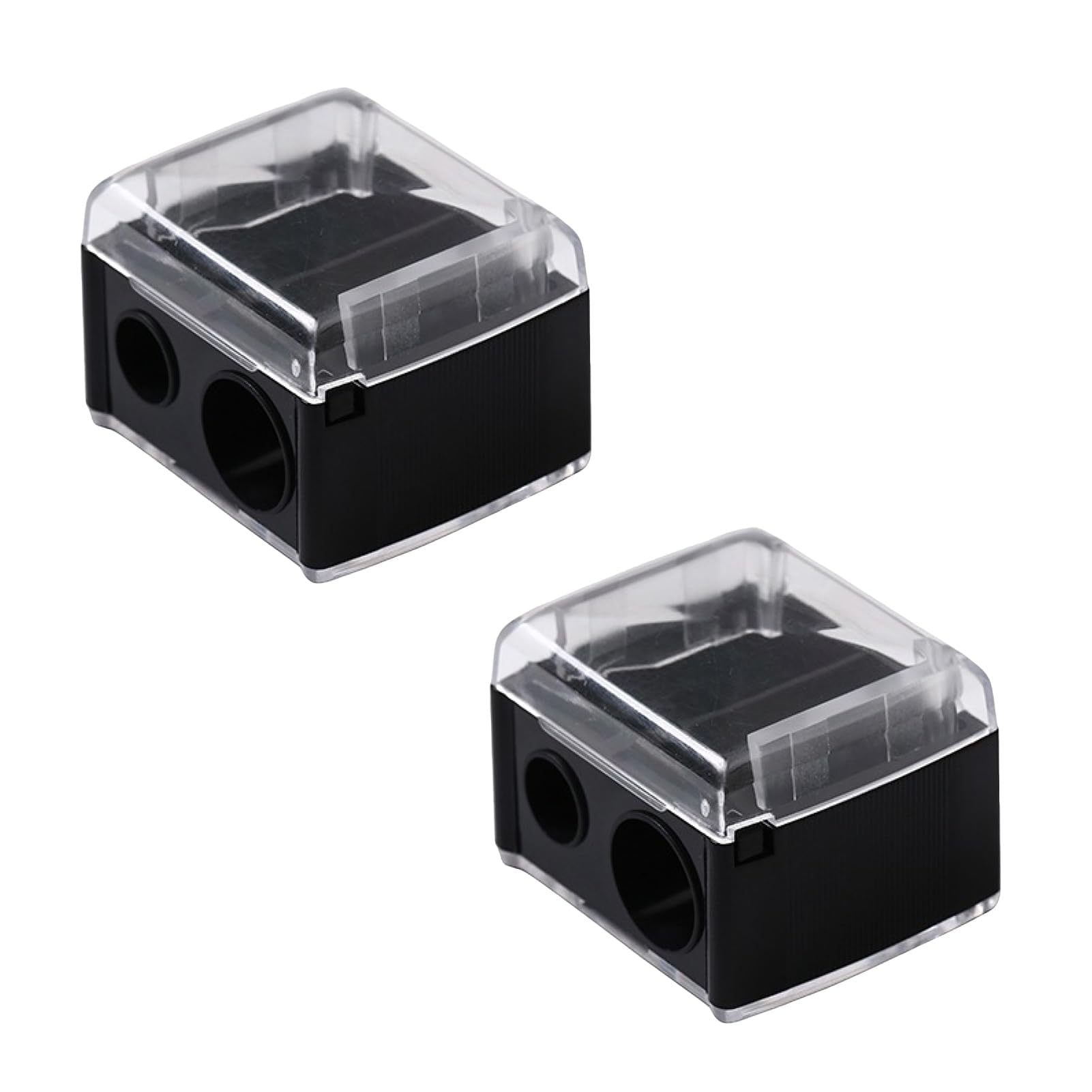 Temperamatite di Bellezza, Temperino Matita Occhi, Temperino Doppio per Matite Cosmetiche, Adatto per Eyeliner, Matita per Sopracciglia (Nero)