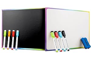 2 Magnetic Lap Whiteboards and Blackboards for Kids