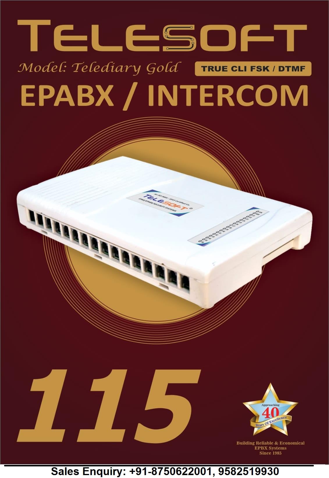 TDX-115 EPABX Intercom System, 1 CO Line, 15 Intercom Extensions, Wired Telephone Exchange for Office, Hotel, Factory, School, Clinic, Warehouse-image-18