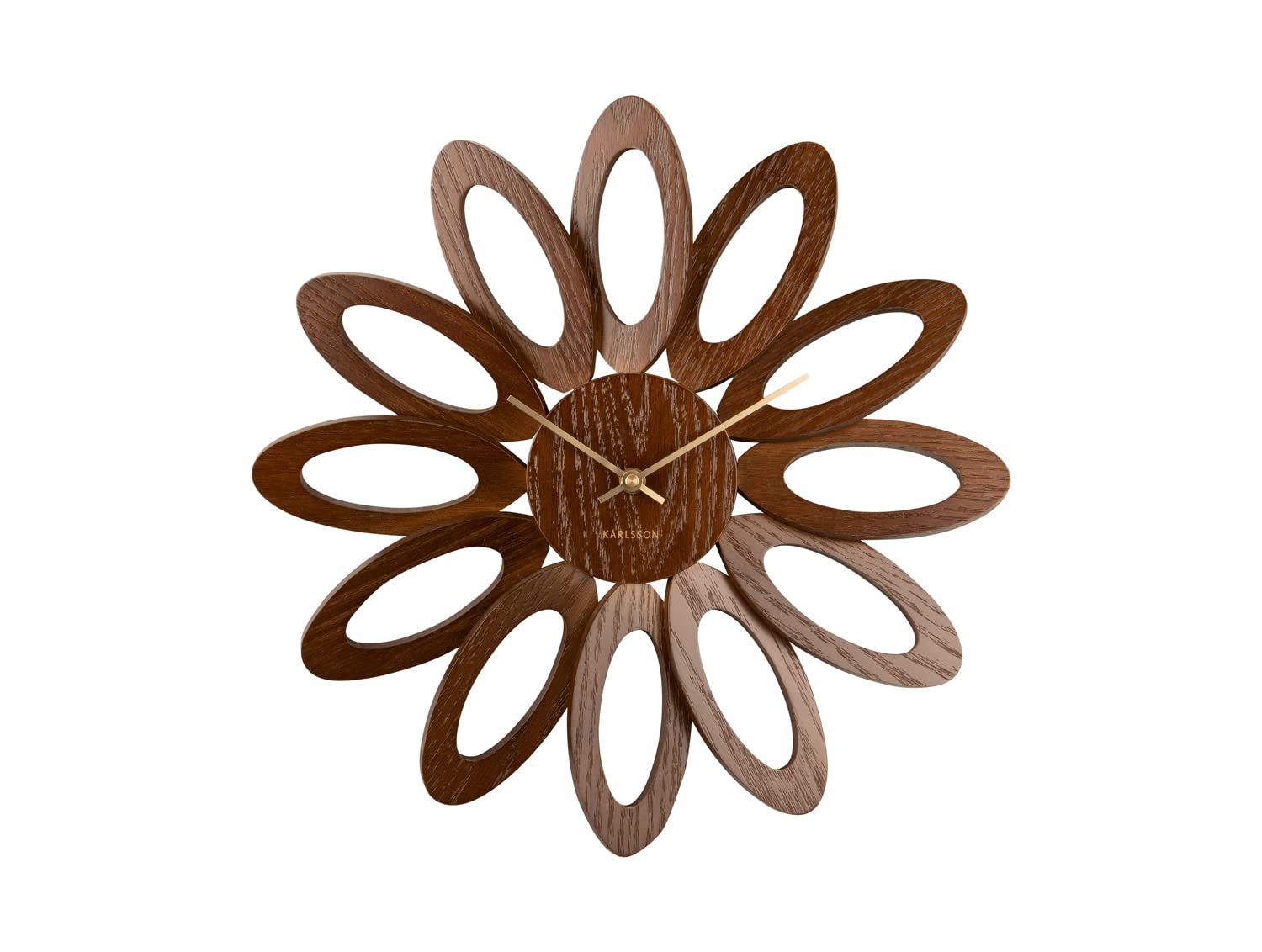 KarlssonWall Clock 'FIORE' Dark Wood 40cm (KA5891DW)