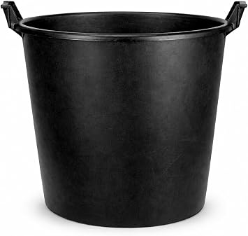 Muddy Hands Heavy Duty Plastic Multi-Purpose Container with Integrated Carry Handles, Strong Garden Storage Tub, Builders Mixing Bucket, Home Garage Utility Bin, No Drainage Holes 1, 70 Litre