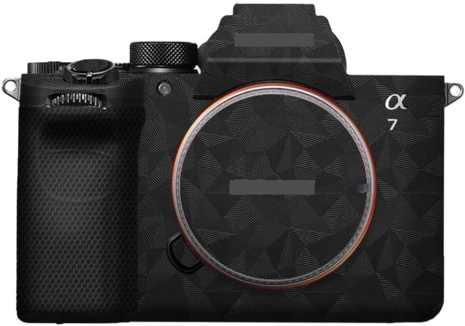 A7M5 Anti-Scratch Camera Cover Decal Skin for Sony ILCE-7M5 / A7 V Camera A7V Protector Wrap Cover Film Sticker Accessories (Triangle Black, for Sony A7V/A7M5)