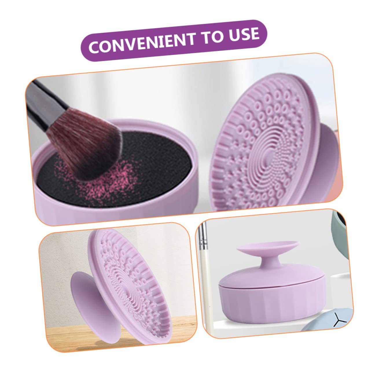 ABOOFAN 4stücke Dual-use Makeup Brush Cleaning Box Reinigungstool Für Make-up Pinsel Sanfte Und Effektive Und Wiederverwendbar Für Augen Und Gesichtspinsel