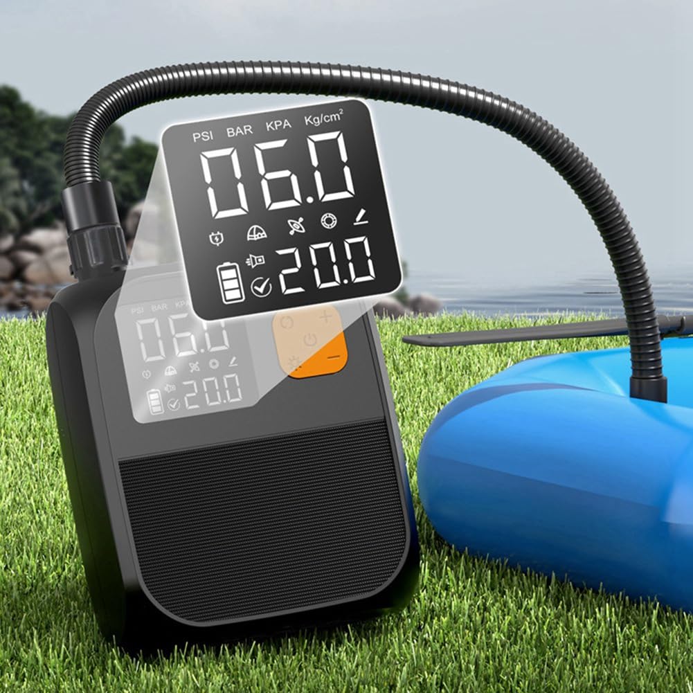 Bomba de Aire Eléctrica Portátil 80W 8000mAh Inflador de Batería para de, Botes y Kayaks Bolsa Regular