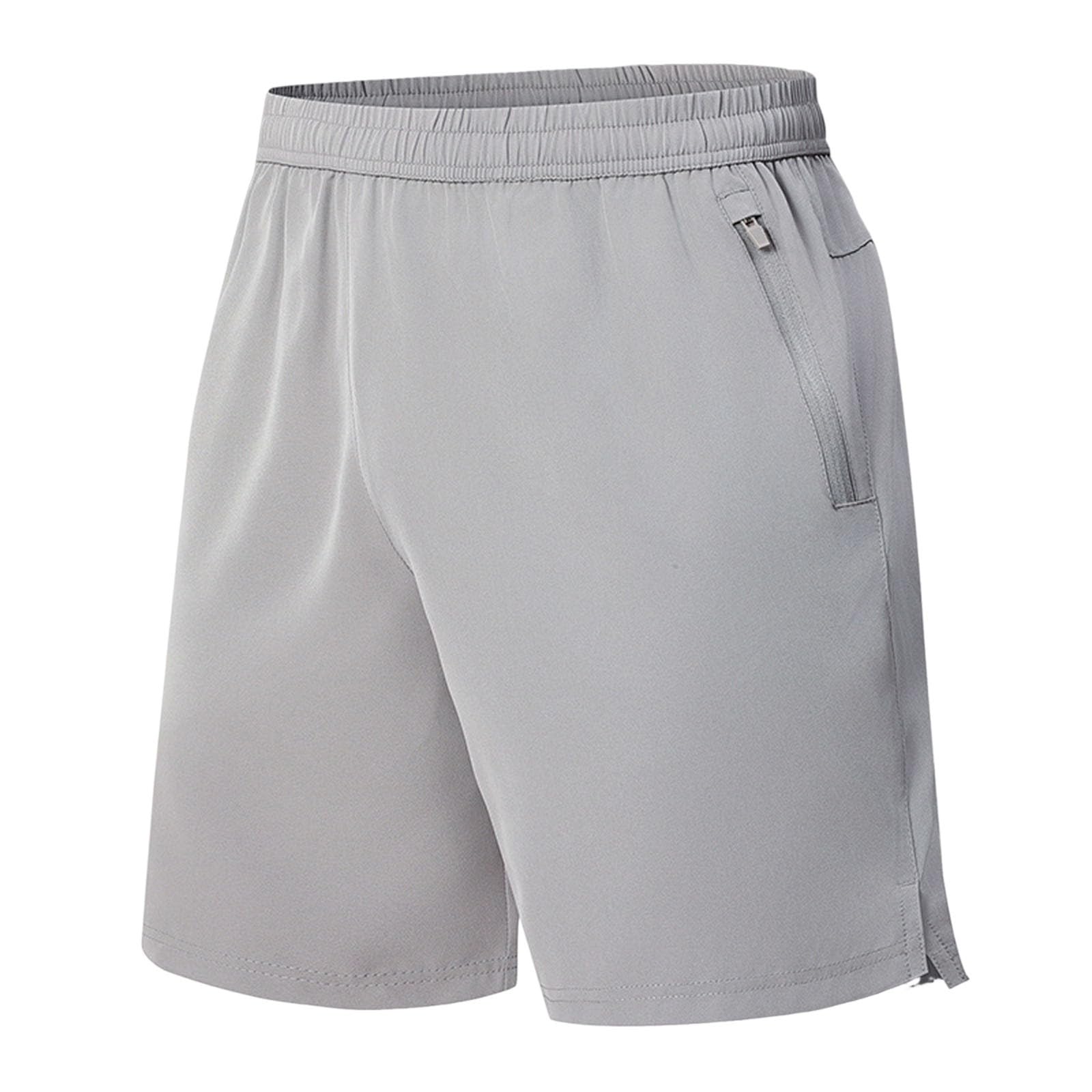 NATHGAM Workout Gym Mens Quick Dry Basketball Shorts with Zipper Pockets Light Weight Summer Casual Loose Athletic Shorts