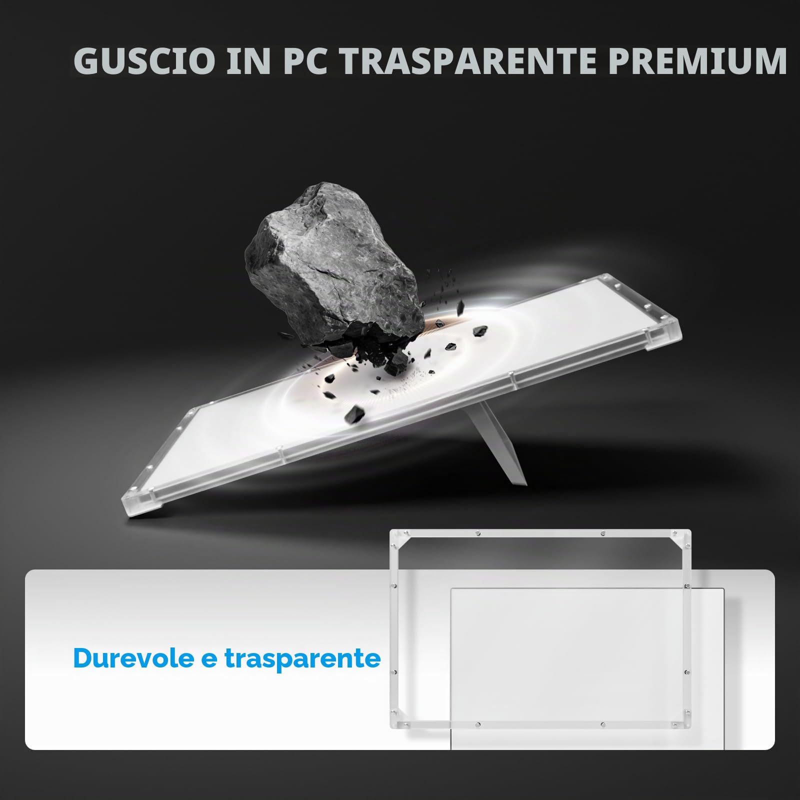 Custodia Rigida PC per Starlink Standard Gen 3, Cover Policarbonato per Tetto di Camper, Camion e Auto, Resistente a Intemperie e Calore, Facile Installazione a Vite