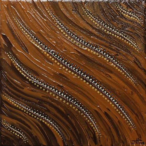 Peinture abstraite marron contemporaine haut de gamme avec texture fluide unique