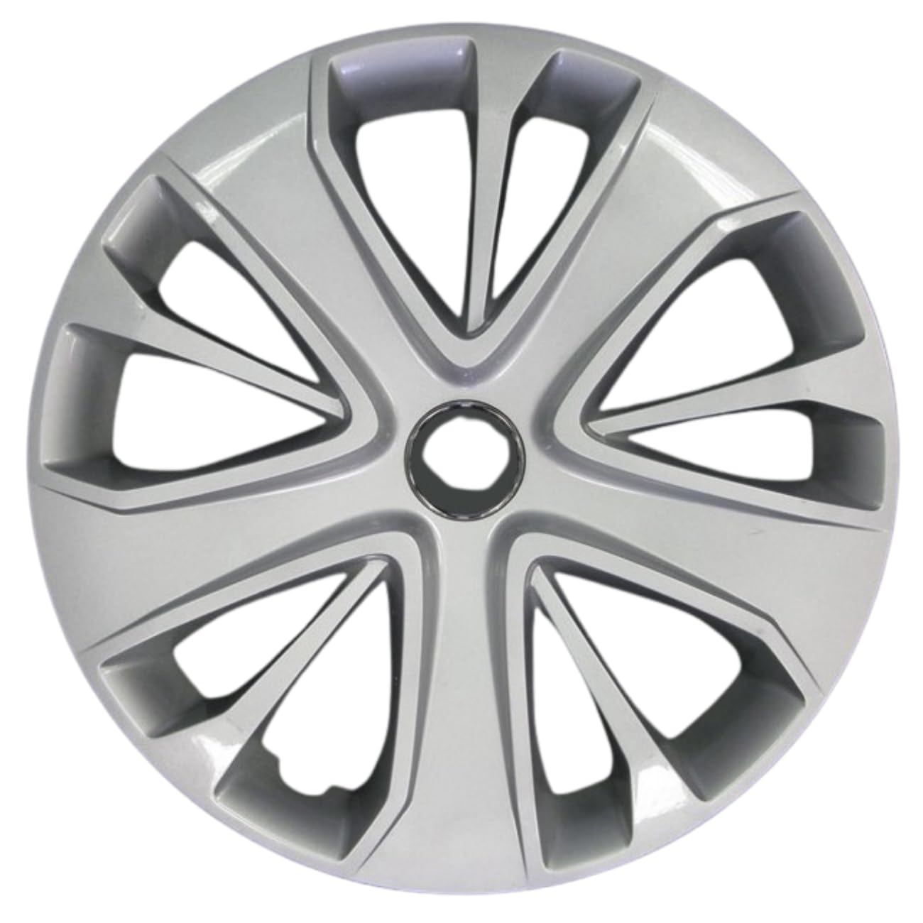RYELDOM Copricerchi 15 Pollici per Renault Clio IV, Set 4 Coppe Ruota in Nylon Flessibile Resistenti, Copricerchi Auto 15", Made in Italy