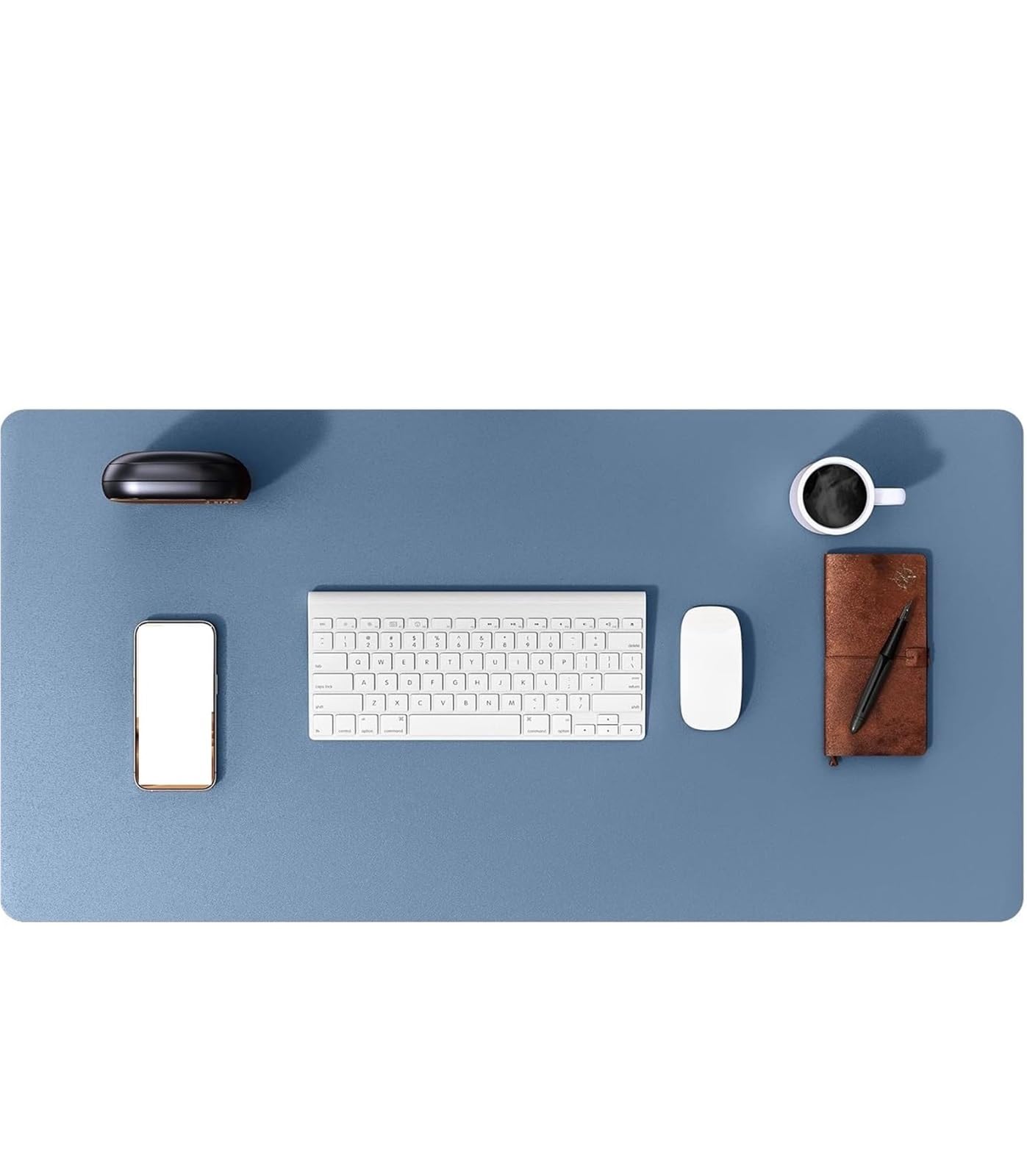 Schreibtischunterlagen Schreibtischunterlage aus Leder, Computerunterlage for den Schreibtisch FüRs BüRo(Blue,80x40 cm)