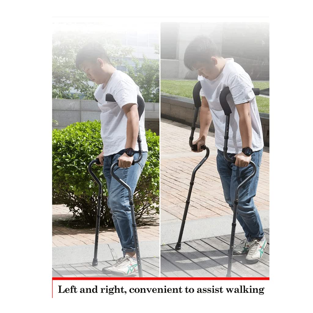 LIOONS Muletas para Adultos Muletas de Asistencia Ajustables Muletas Plegables para Las Axilas Bastones Independientes para niños, Adolescentes y Adultos