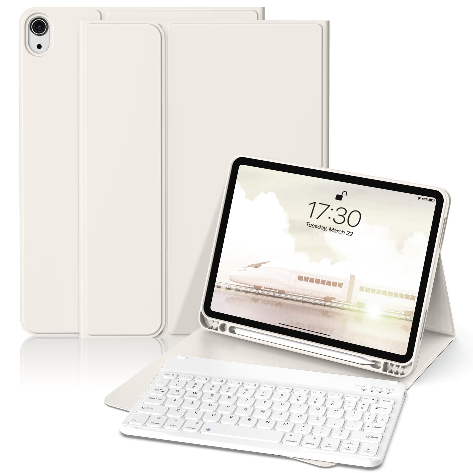 KenKe for iPad A16 11th/10th Generation Case with Keyboard, 2025
