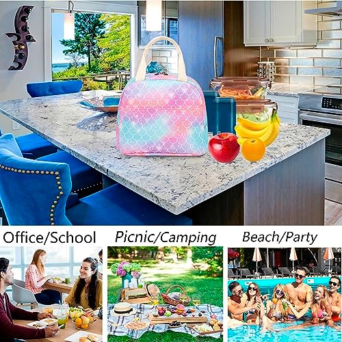 Fuyicat Mermaid Lunch Bag For Women Girls thumb #4
