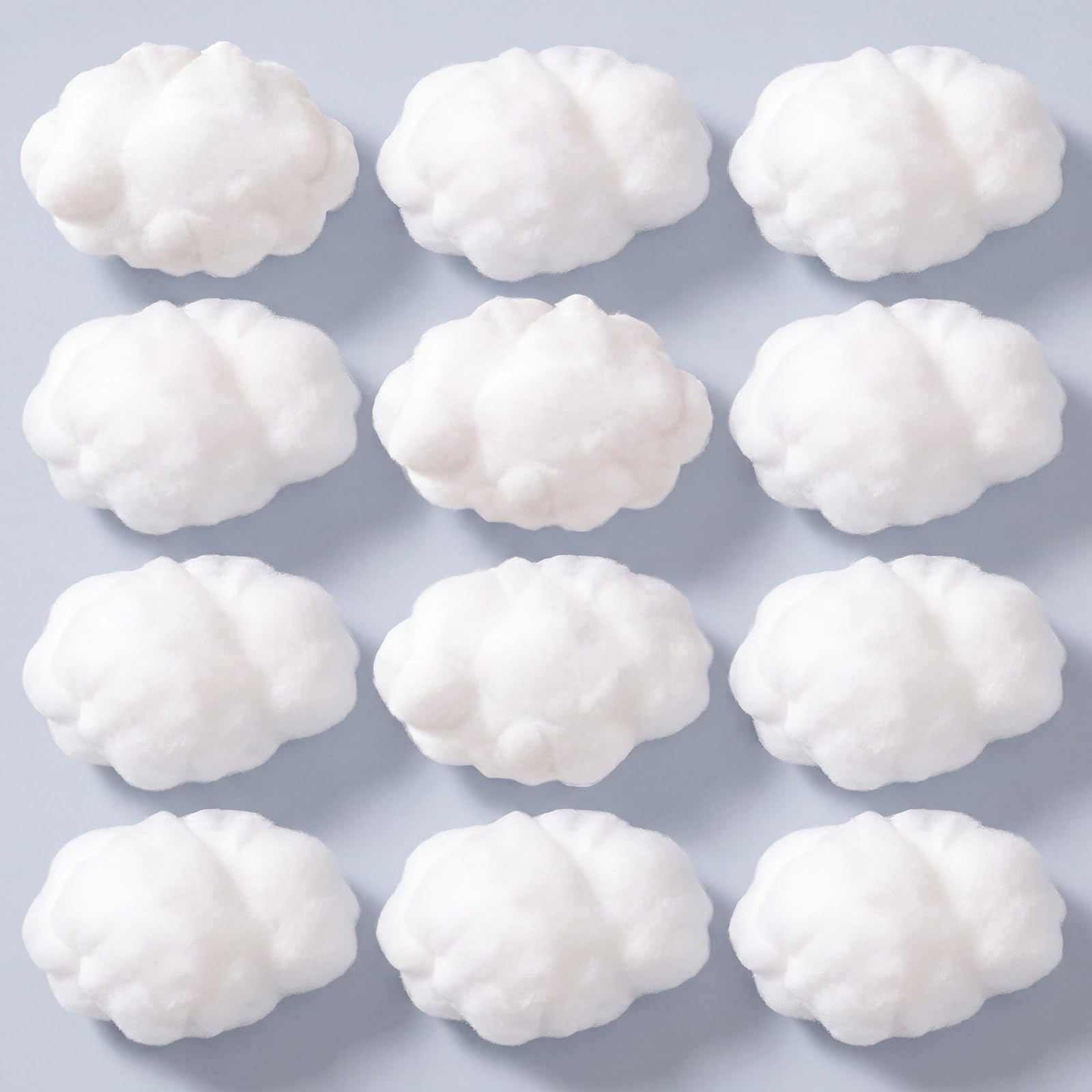 Jetec 24 Pieces Artificial Cloud Props Imitation 3D Cloud Shape Hanging Decorations Room DIY Decorative Hanging Ornament for Wedding Party Stage Show Decor (Large Size,White)