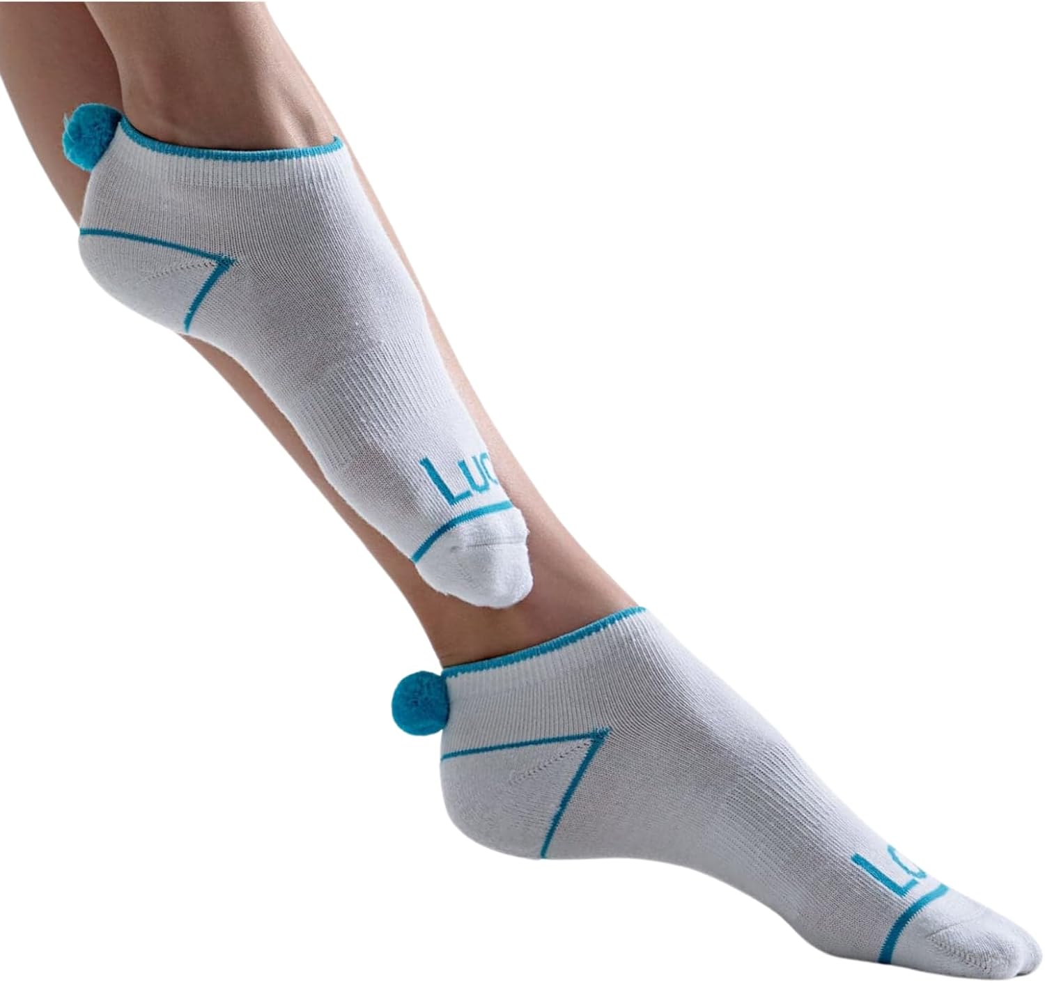 Lucky In Love Women's Pom Low Cut Socks - 3 Pack (Women's Size 4-10).