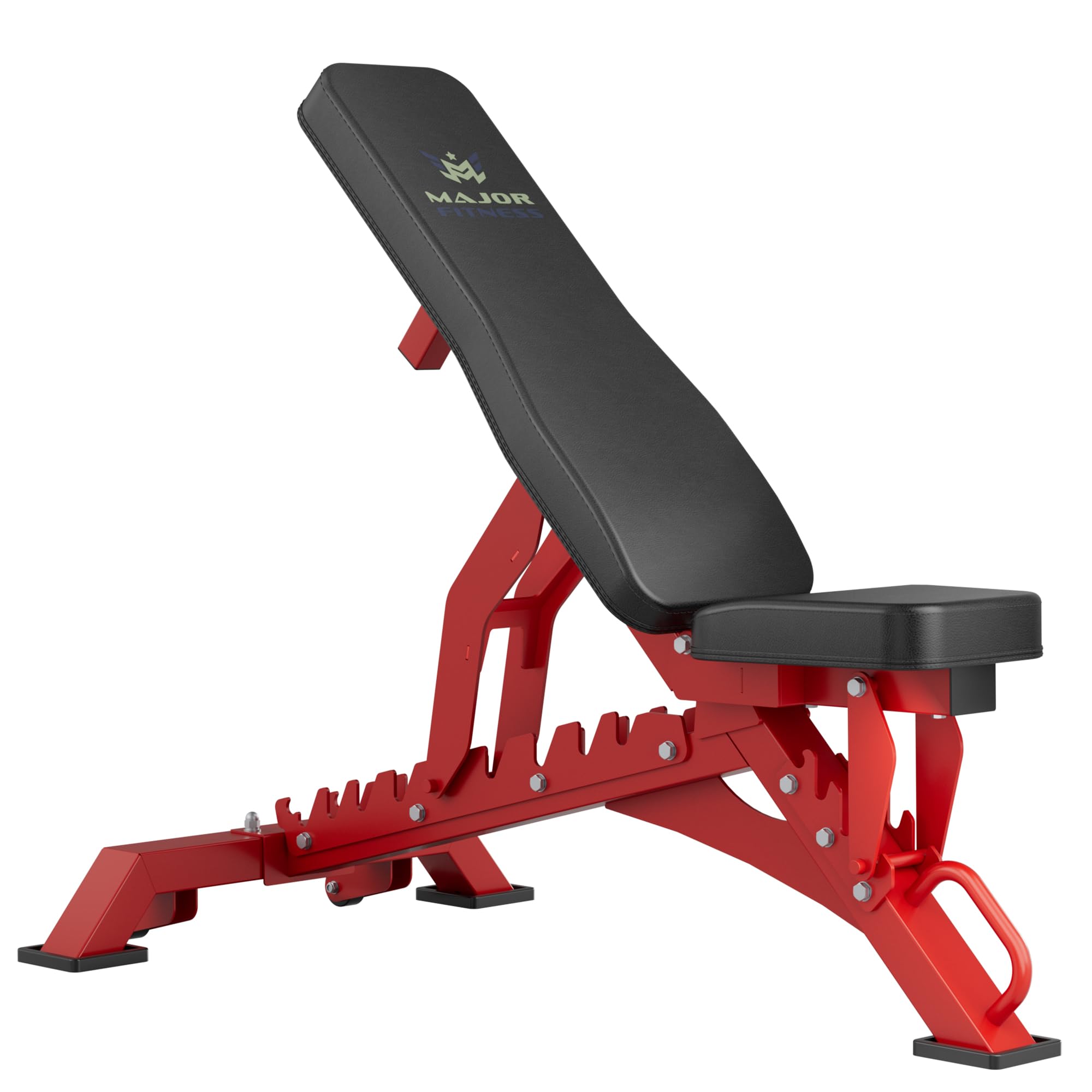 Photo 1 of ***BOX DIFFERENT FROM ITEM*** Major Fitness Weight Bench - 1300LBS Weight Capacity and 36 Adjustable Positions Strength Training Bench for Garage and Home Gym Workouts (Red)