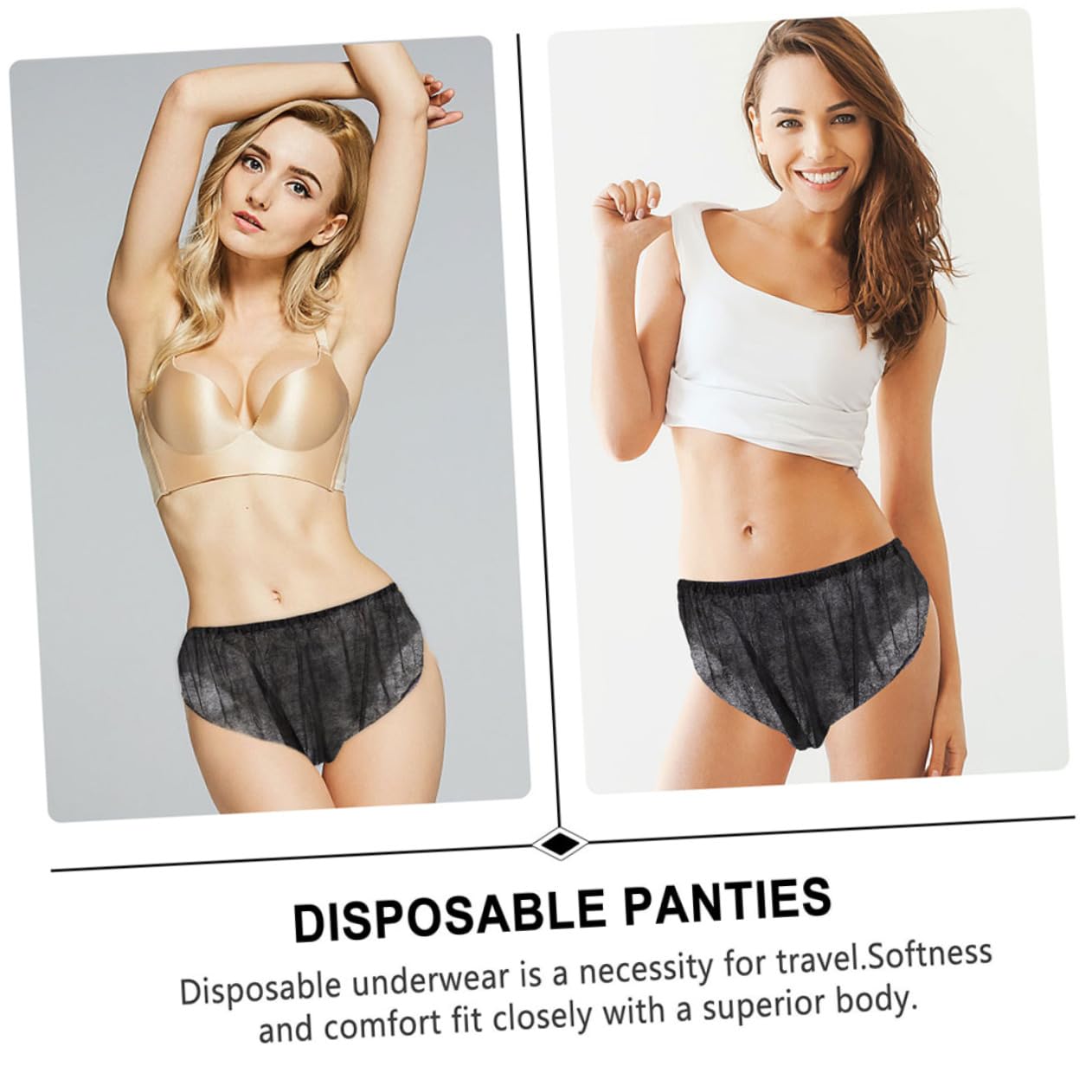 GOOHOCHY 12Pcs Disposable Women Triangle Underpants Skin Friendly Non Woven Briefs for Spa Hotels and Travel Comfortable and Convenient Non Woven Underwear