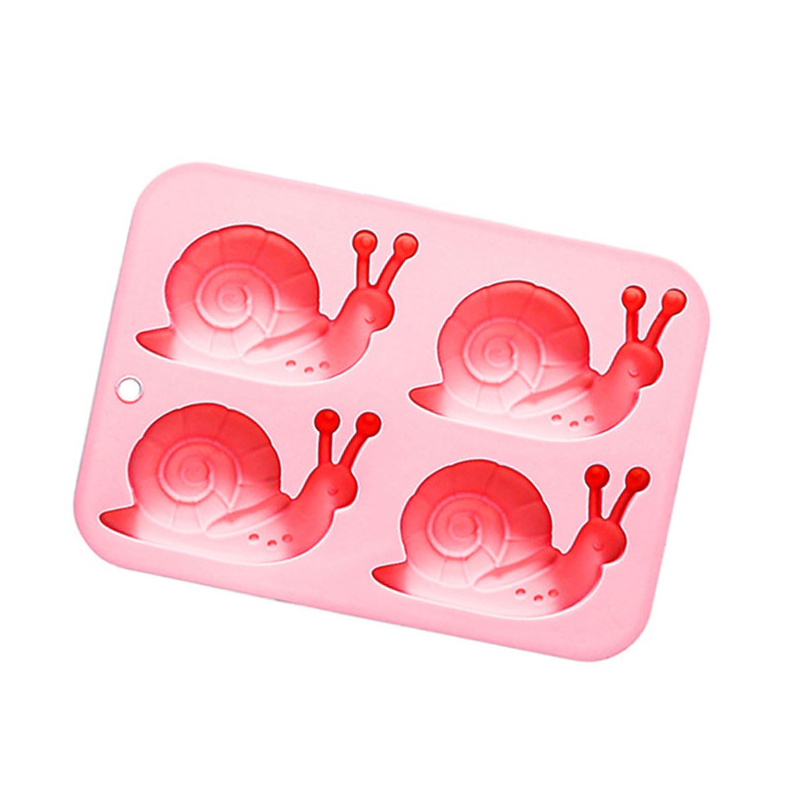 Qusinfc 4 Cavities Snail Silicone Molds Multipurpose Animal Ice Maker Molds for Making Chocolate Candy Cake Freezing Drinks Cake Chocolate Cast