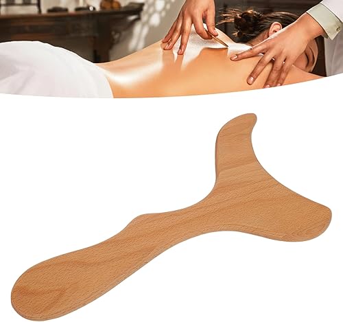 Miniatura 5 de Pilipane Tabla de raspado ergonómica y recuperación de tejidos blandos, herramienta de masaje Gua Sha de madera, Gua Sha duradera para una