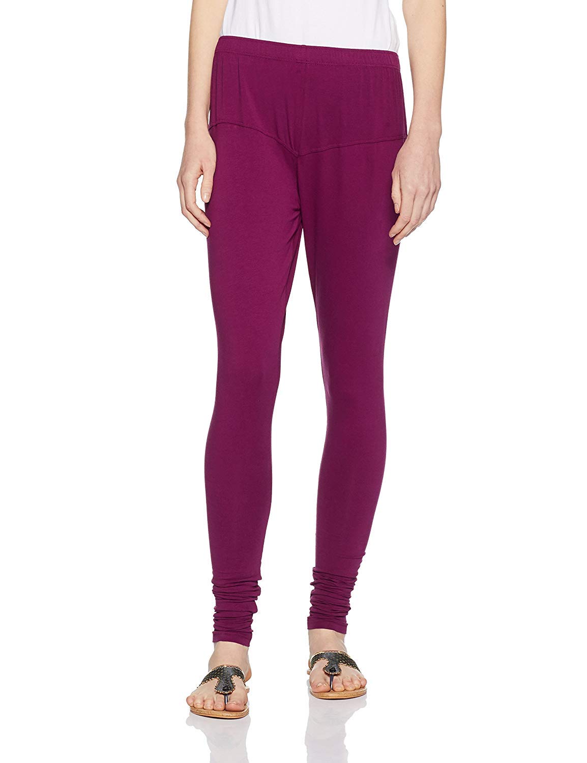 lux lyra Women's Indian Churidar Leggings - Mauve-picture-26