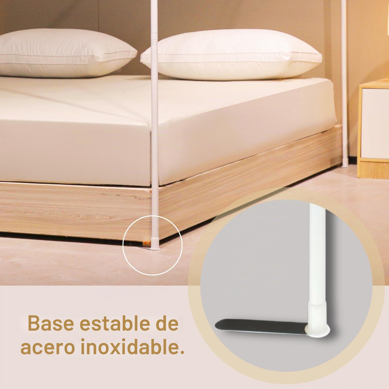 Beyeutao Cielo de cama 100 x 200 cm blanco con mosquitero de dosel