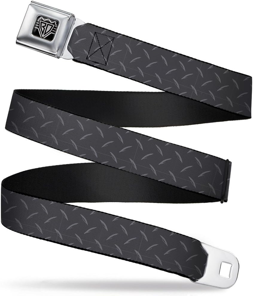 Buckle-Down Seatbelt Belt - Diamond Plate Grays