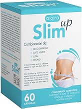 AORA SLIM UP | Complemento natural para adelgazar | Reduce grasas y carbohidratos | Saciante | Glucomanano, Cromo y Alubia blanca | Baja de peso y de IMC con ingredientes naturales
