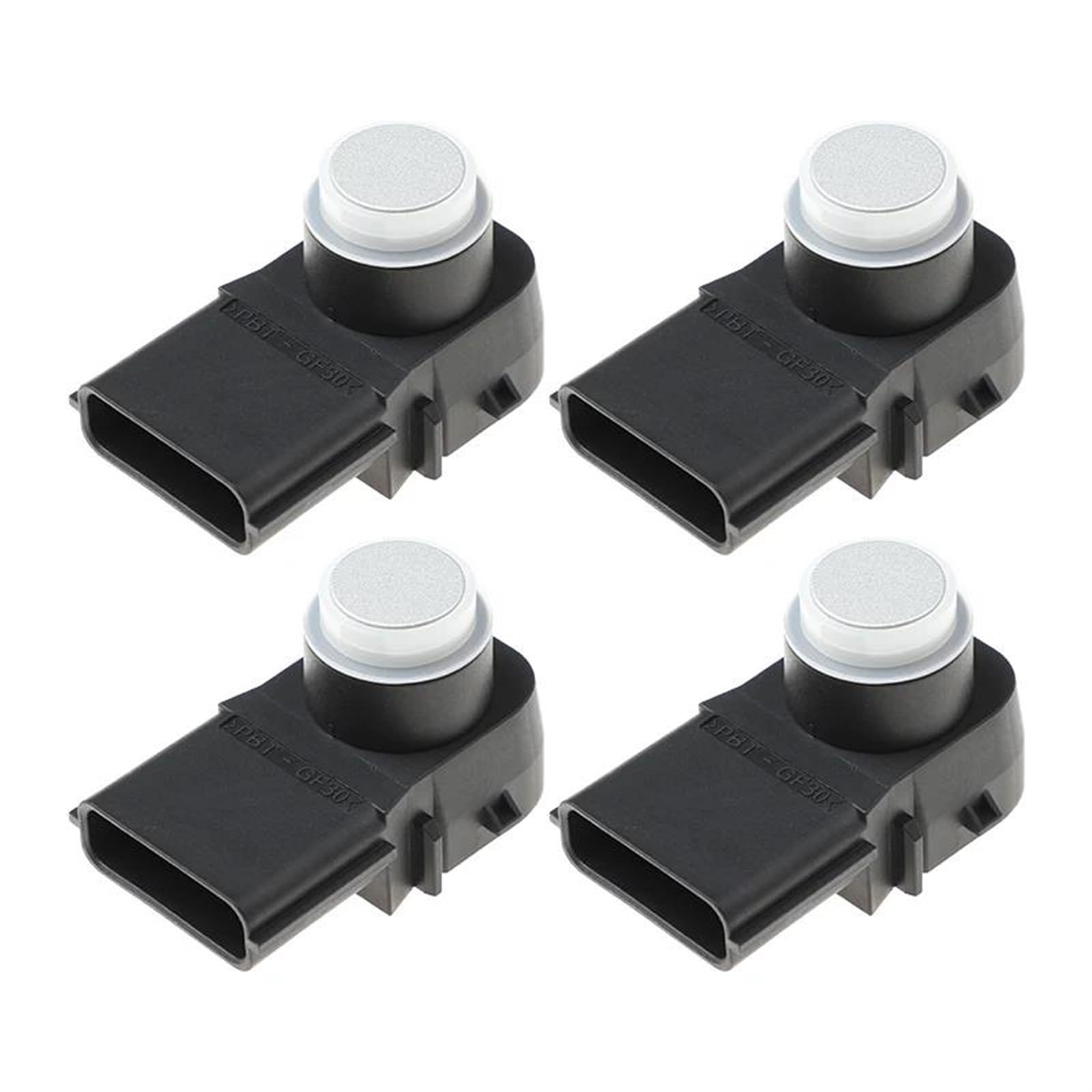 Détecteur Radar Capteur Stationnement PDC 4 Couleurs 4 Pièces pour Hyundai pour Kia Capteur D'objet D'aide Au Stationnement Capteur Ultrasonique Radar Recul(Argent)