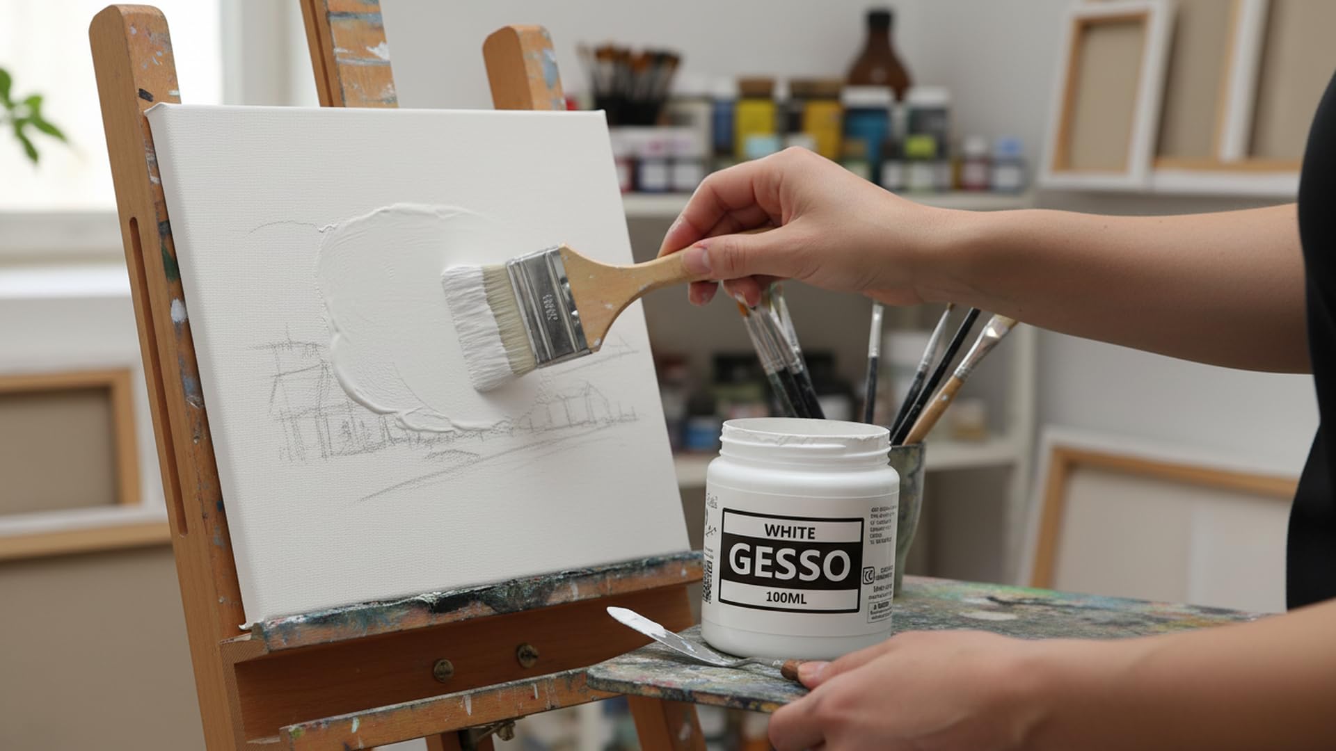 Little Birdie Acrylic Gesso White 100 ML | Premium Water-Based Gesso for Acrylic, Oil Paints & Mixed Media | Water-Resistant Primer for Canvas, Wood, Paper & More 4