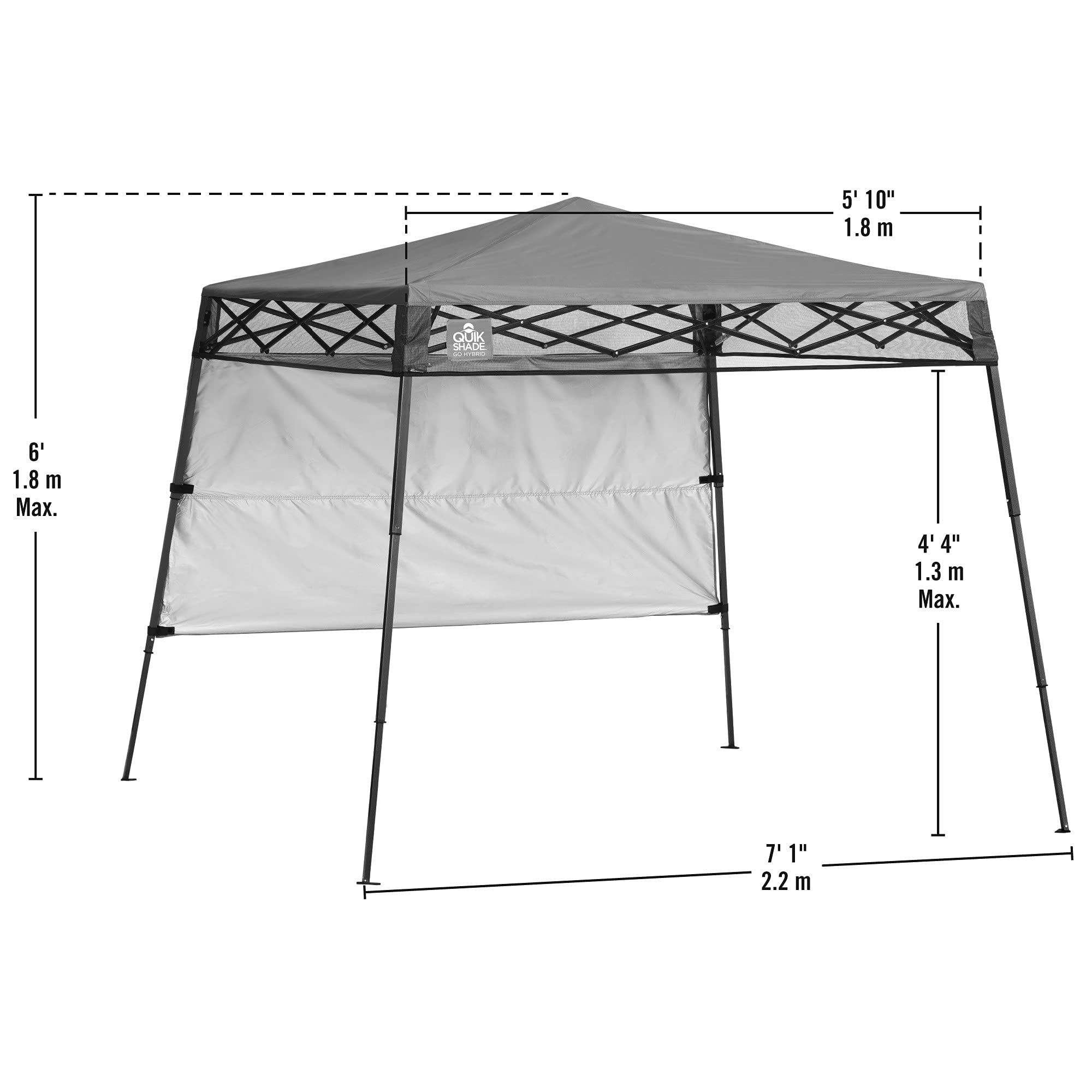 Quik Shade Go Hybrid Sun Protection Pop-Up Compact and Lightweight Base Slant Leg Backpack Canopy