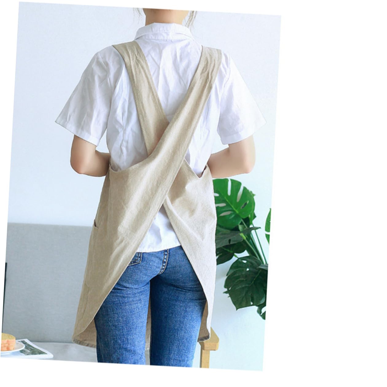 HEMOTON Grembiule Principessa Grembiule Con Pettorina Grembiuli Da Pittura Grembiuli A Forma Di X Crossbody Tute Per Gli Uomini Per Lavori Domestici Da Forno