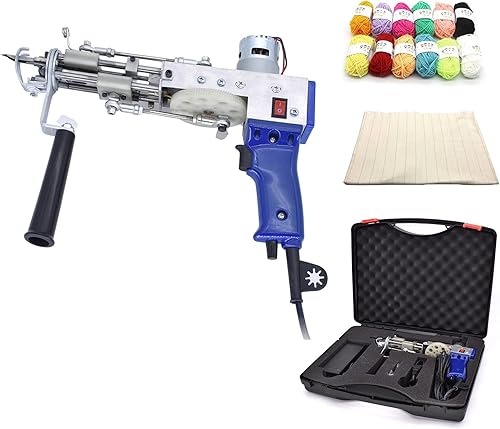 TWSOUL Pistola de acolchonamiento de alfombras, pistola eléctrica para acolchonamiento de alfombras, con 5-40 puntadassegundo (ajustable) para tejer