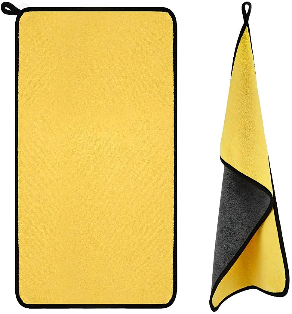 H&R2 Pack Bath Towels Set, 24"x 12" Microfiber Hair Towel, Quick-Dry Hair Towels for Bathroom, Kitchen Microfiber Cleaning Cloth