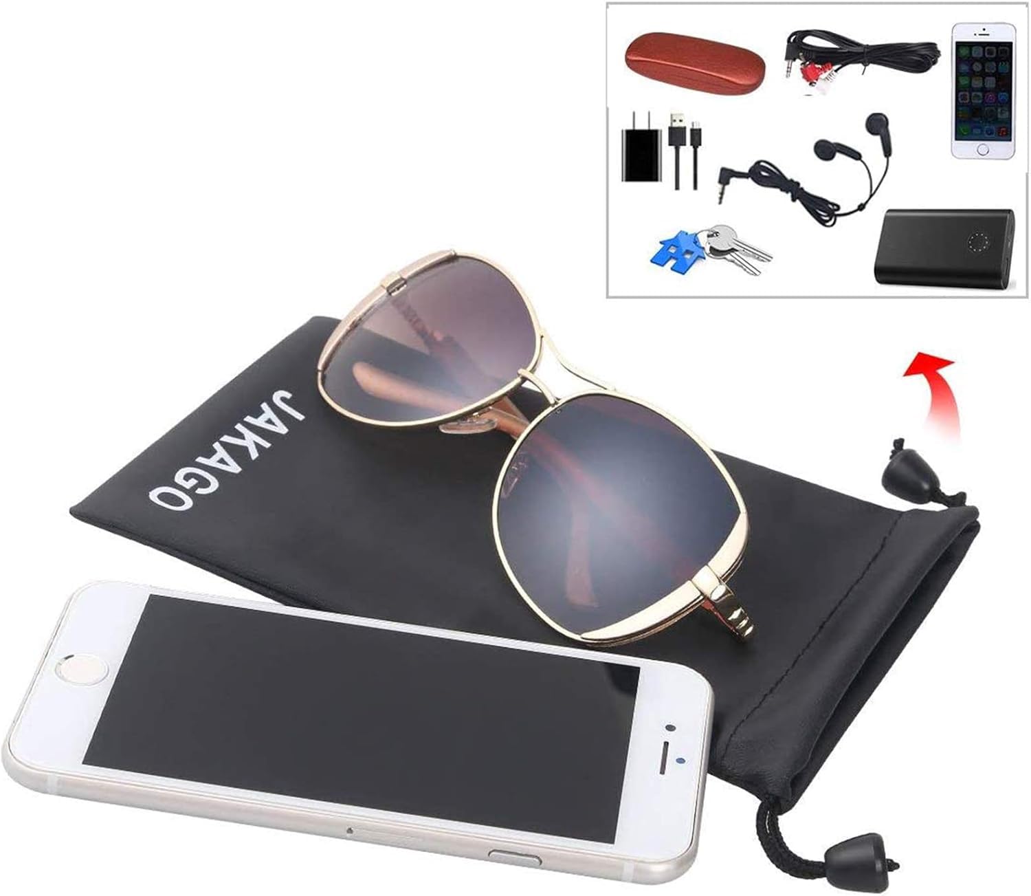 JAKAGO 2x sacchetti universali in tessuto impermeabile, 11 x 18 cm, custodia per occhiali, cuffie, powerbank e cellulari iPhone, Samsung, Huawei, LG, Sony o qualunque oggetto di
