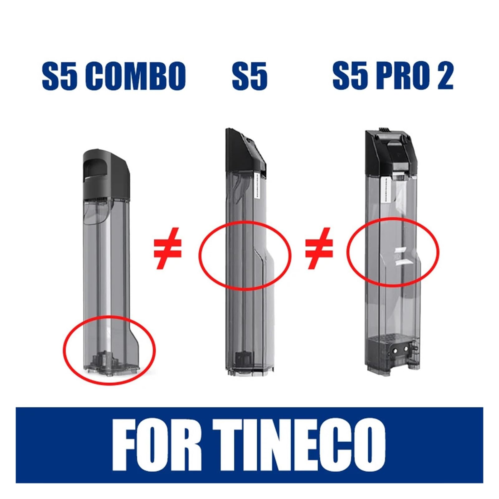 Reemplazo de la cubierta del cepillo del tanque de agua, Compatible con Tineco, FLOOR ONE S5/S5 PRO 2, piezas de accesorios for aspiradoras en seco/mojado