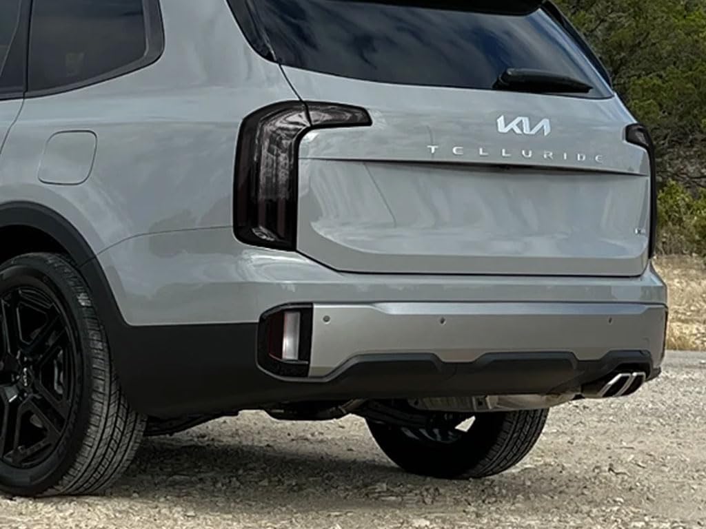 Rvinyl Tail Light Pre Cut Film Tint Cover Kit in Blackout Smoke Compatible with Kia Telluride 2020-2022 - Adhesive Backs