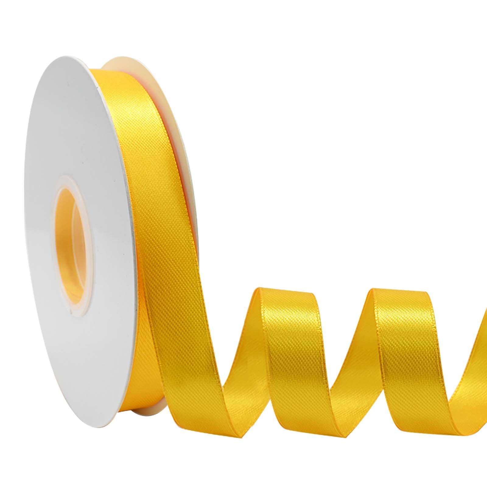 Snapklik.com : Double Face Yellow Satin Ribbon 5/8 Inch X 50 Yards ...