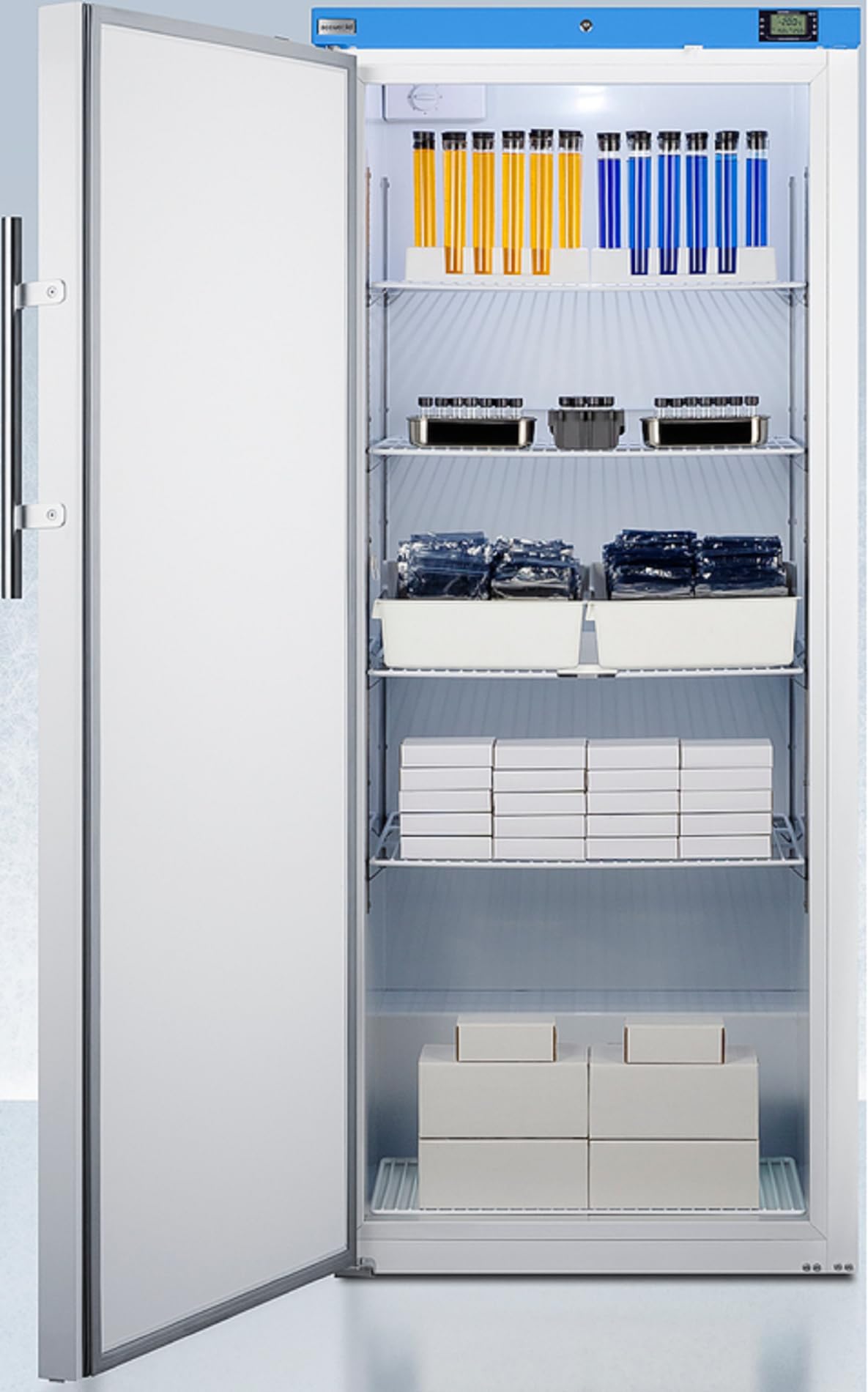 Accucold UFM19WLHD 18 cu.ft. Upright Manual Defrost Freezer, 20ºC operation, High/low-Temperature Alarm