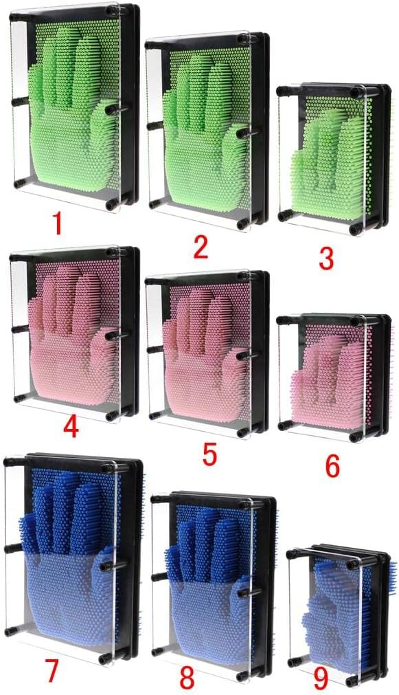CALANDIS™ 3D Impression Nails Pin Art Sculpture Hand Mold Desk Executive Toy Gadget Gifts â€“Green Big | Other Classic Toys | Classic Toys
