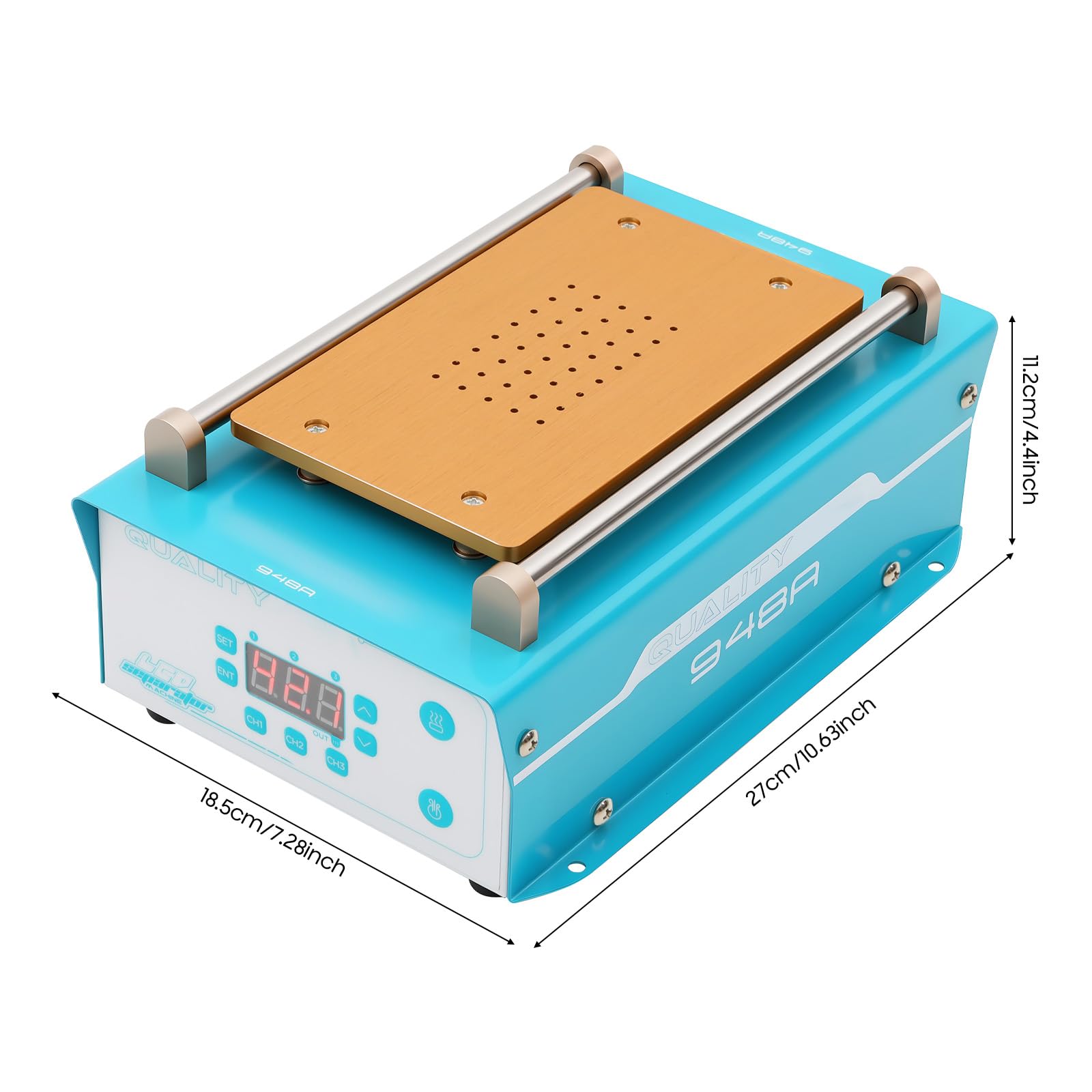 Bildschirmtrennmaschine LCD-Bildschirmabscheider 400W Bildschirmtrenner Temperaturbereich: 0-140℃ Reparatur Werkzeuge