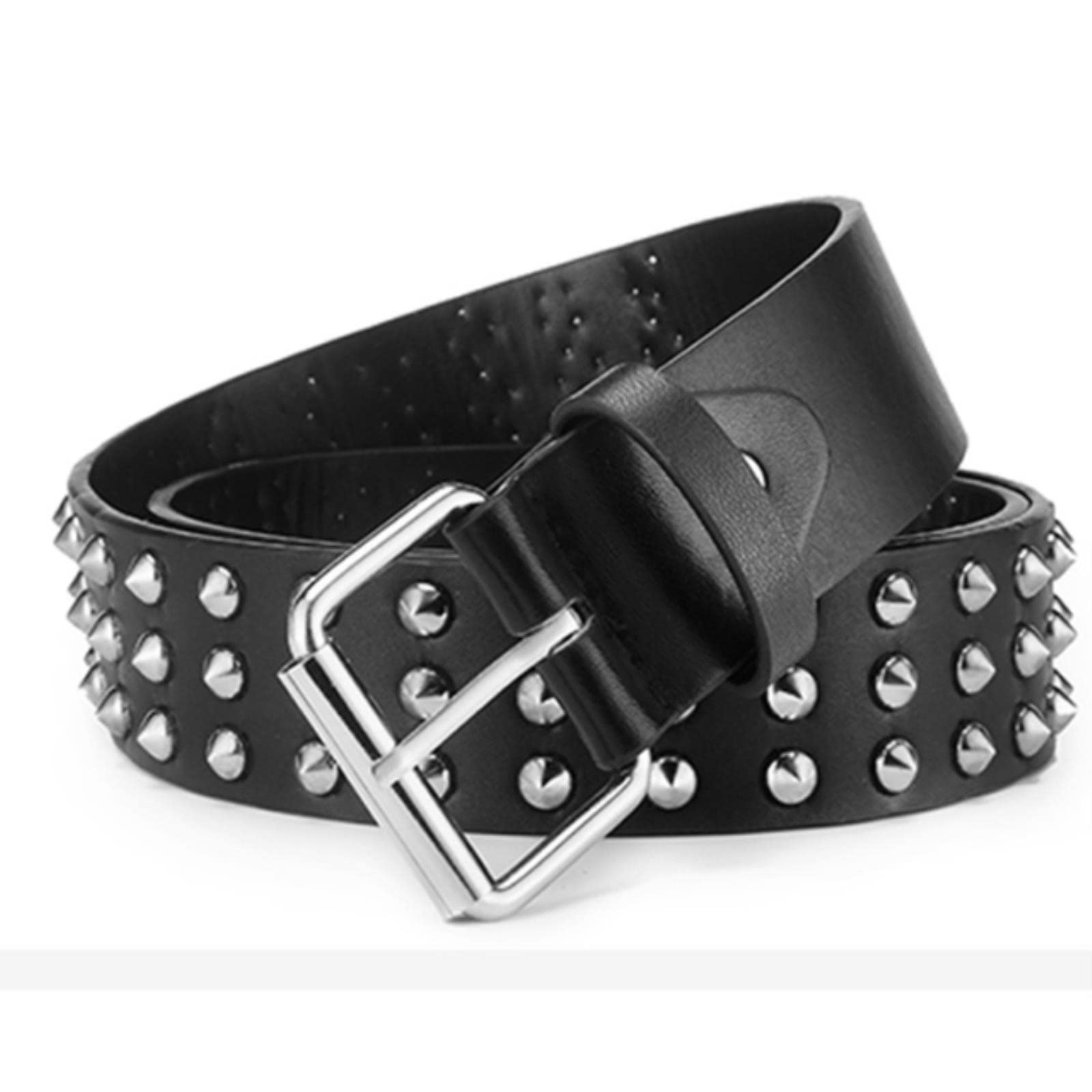 Classical Spike Studded Belt retro gothic Punk Rock Clothes Belt Beads Leather Belt Waistband