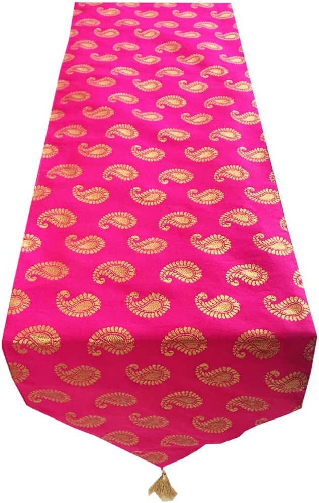 Pink Parrot-Designer Durable Dopian Silk Table Runner 12" x 70" 1 pc