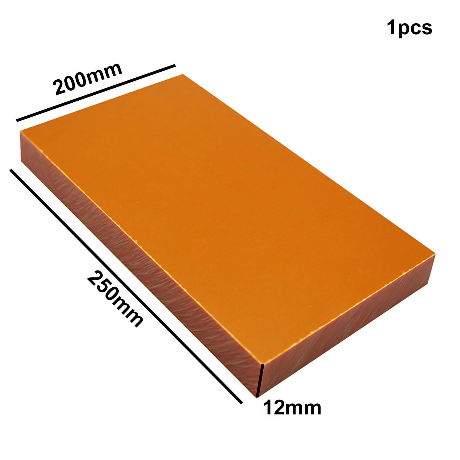 COYOUCO Bakelite Phenolic Laminated Resin Flat Plate Board Sheet, Used in Electrical and Electronic Fixtures, DIY and Crafts,1Pcs,Thickness 8-20Mm,200X250mm,12mm