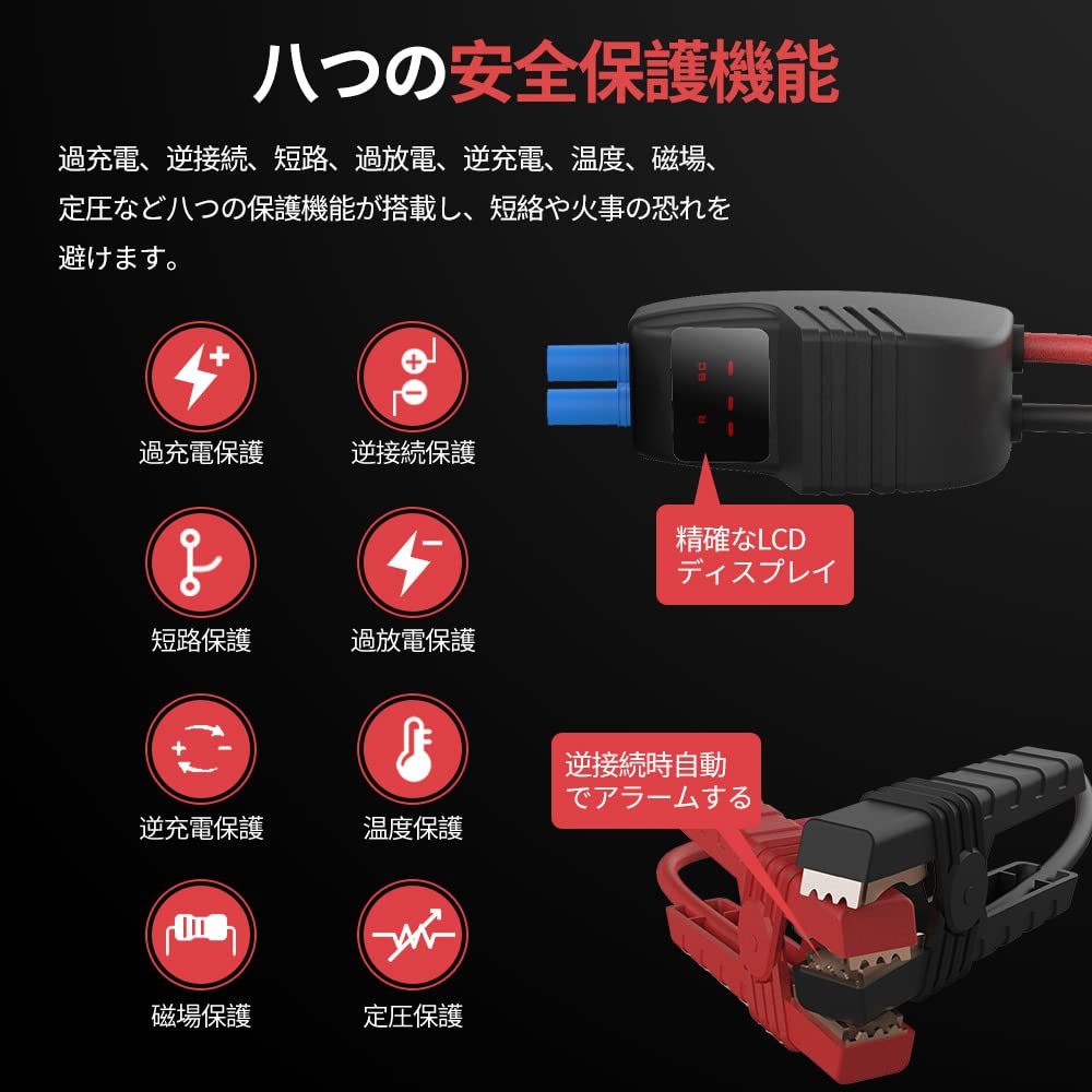 Amazon | ジャンプスターター 12V 車用 2000A 20800mAh 大容量