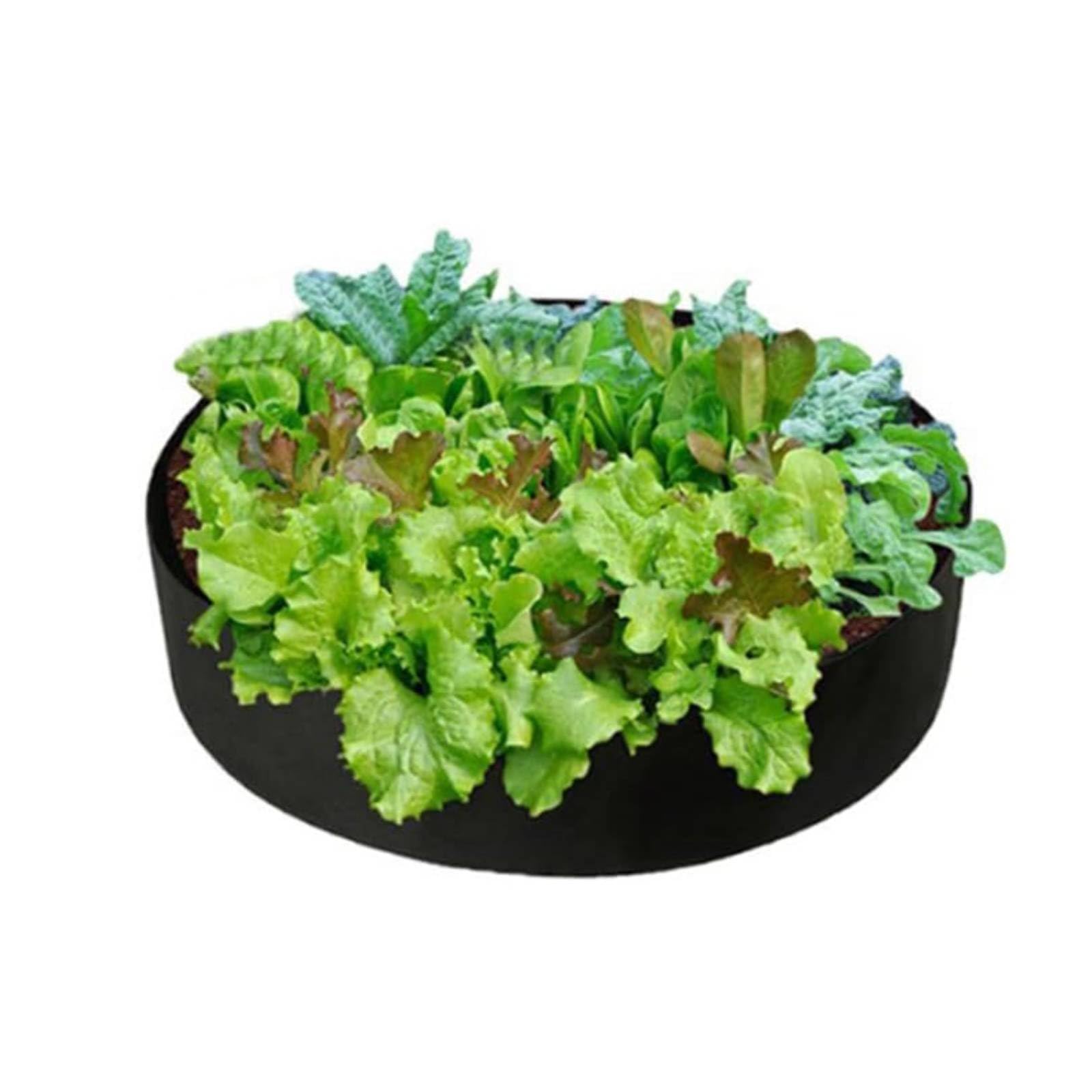 TOP-MAX 100 Gallon Fabric Grow Bag, Round Planter Container Non Woven Planting Bags for Garden Potato Carrot Vegetables Farming [Black]