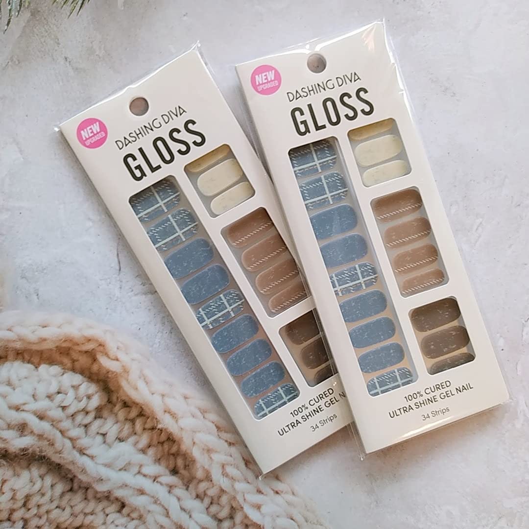 K- Beauty Gloss Gel Nail Strips -Bundle set (Asian Type Dashing Diva