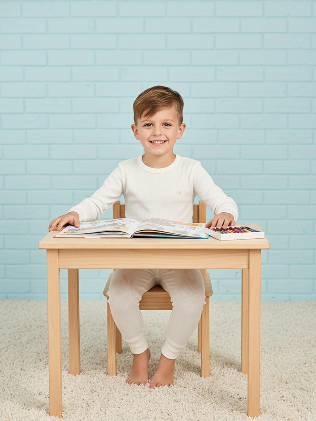 ONN Solid Premium Thermal Trouser OT076_Kids_TRO_WH_55_1PC White - Image 5 thumbnail